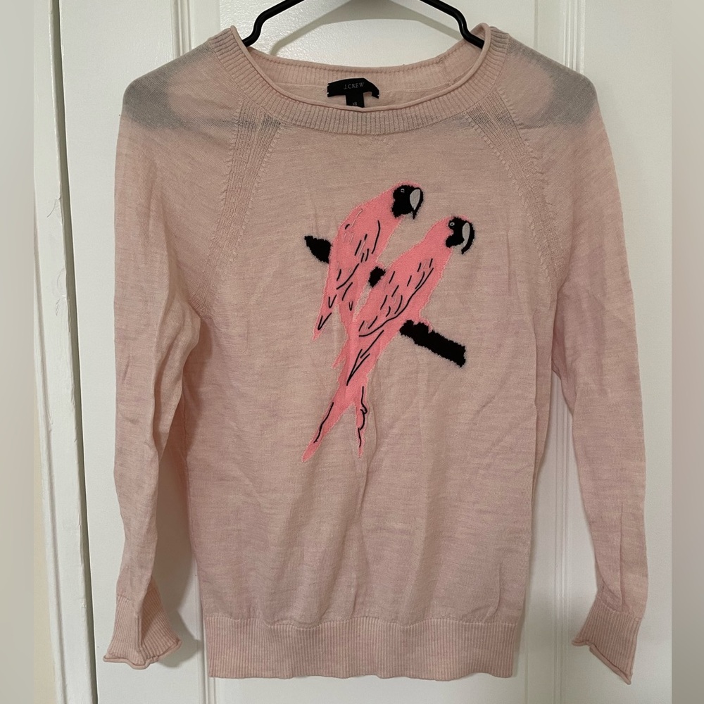 J Crew Merino Wool Crewneck Sweater in Parrot - Picture 2 of 6